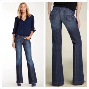 Citizens of Humanity Ingrid Low Waist Flare Jeans Size 28 Wide Leg